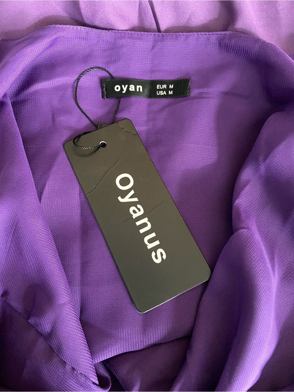 Oyanus Purple Spaghetti-Strap Slip Dress Size M - Picture 5 of 7
